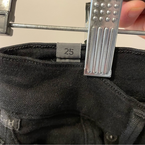 Citizens Of Humanity Rocket High Rise Skinny Jeans Size 25 Black Raw Hem - Picture 5 of 7